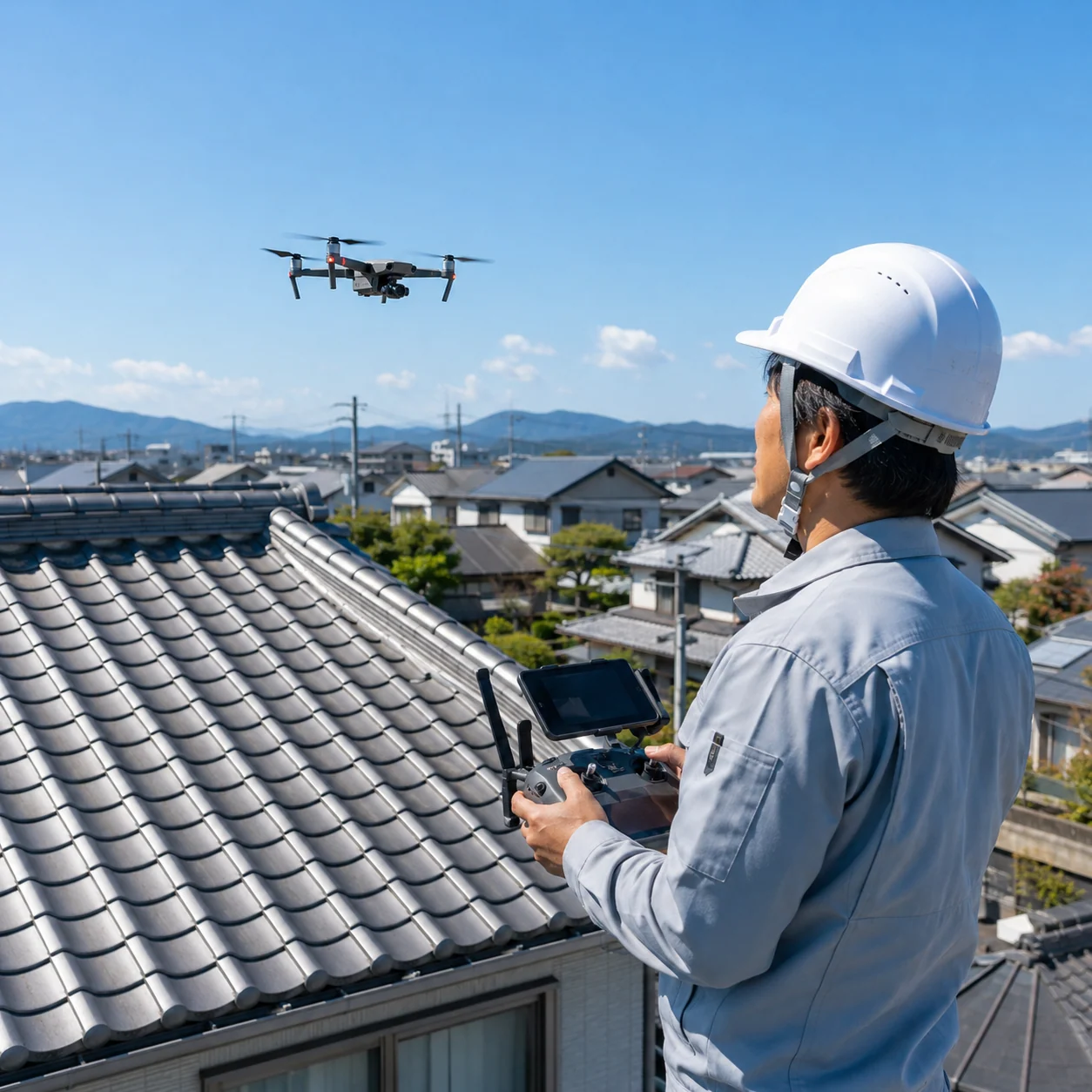 ドローンによる屋根点検（イメージ）