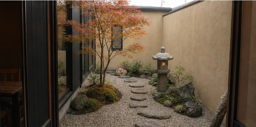 紅葉の坪庭の完成イメージ