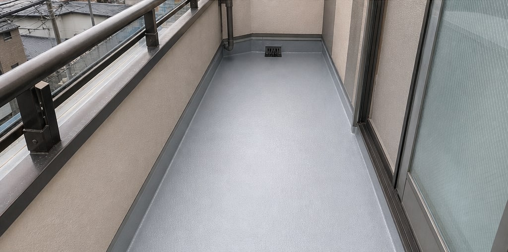 同じベランダのFRP防水施工後